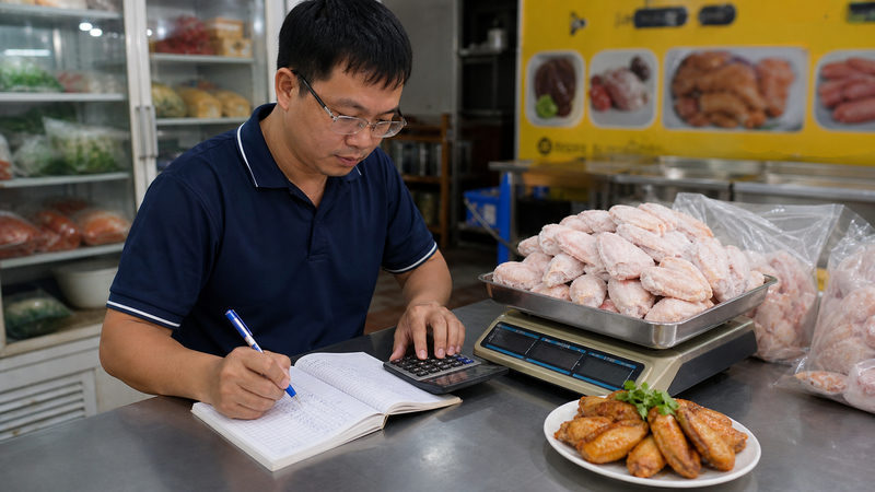 Cánh gà đông lạnh giúp chủ quán tối ưu giá vốn ra sao?