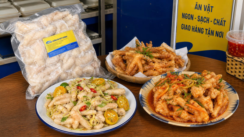 Menu bán chạy từ chân gà rút xương cho quán ăn