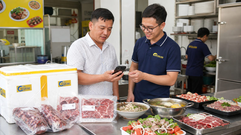 Thịt bò đông lạnh giá sỉ Cần Thơ phù hợp quán nào?