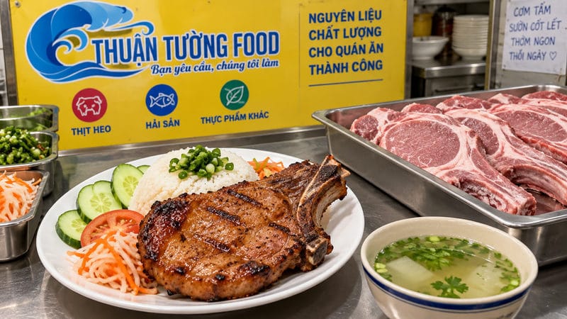 Sườn cốt lết heo có xương hợp món gì cho quán?