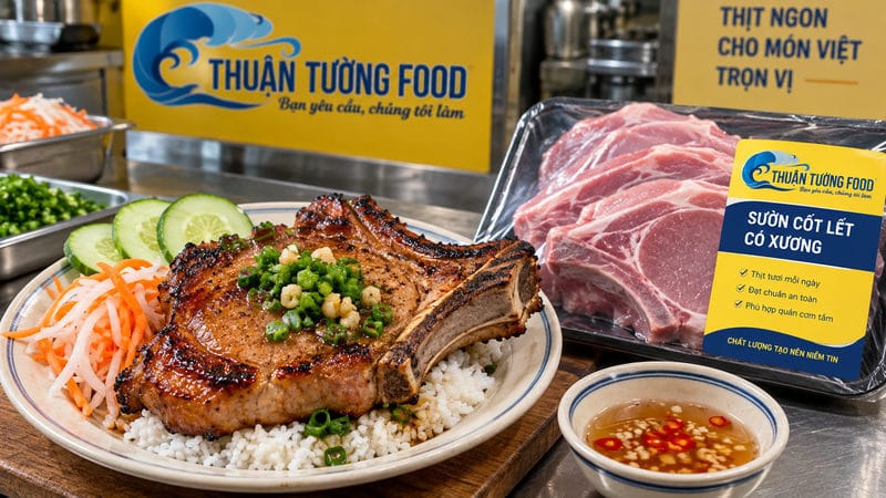Chọn sườn cốt lết có xương hay lọc xương cho quán cơm tấm?