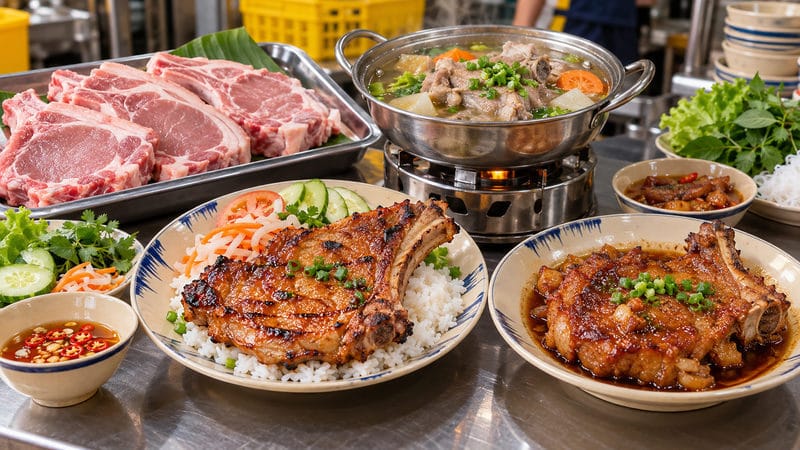 Vì sao sườn cốt lết heo có xương dễ lên món cho quán?